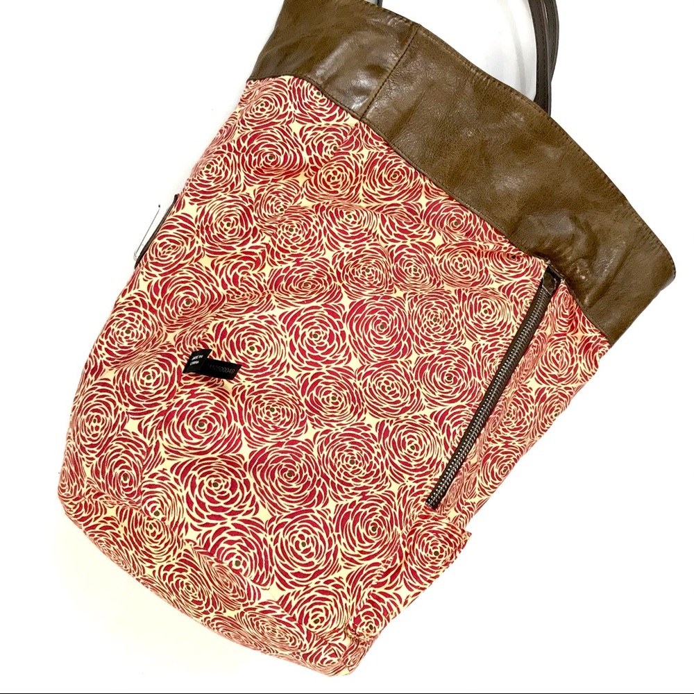 HOBO Brown Leather Drawstring Backpack - Picture 13 of 15